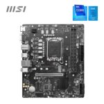 MSI PRO H610M-E DDR4 Motherboard, Micro-ATX - Supports Intel 12th Gen Core Processors, LGA 1700 x DIMMs (3200MHz), 1x PCIe 4.0 x16 Slot, 1 x M.2 Gen3, USB 3.2 Gen1, 1G LAN - Image 2