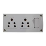 PCFIX Basic Extension Board with 2 Universal Sockets, 5 Meter Long Cord, 1500 Watts, 6 Amp Multi Plug for Office & Home Appliances (White))