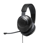JBL Quantum 100 Wired Over Ear Gaming Headphones comes with Mic, 40mm Realistic Dynamic Drivers, Detachable Boom Mic, 1kHz Sensitivity.